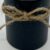 Black tube with jute bow in small