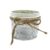 Classic Single Forever Rose white tub with jute bow small