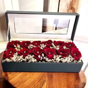 Forever Red Floral Rose Box